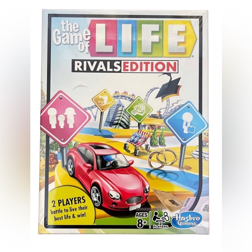 Hasbro LIFE Rivals Edition Board Game 2 Players Battle - New Sealed Gift
